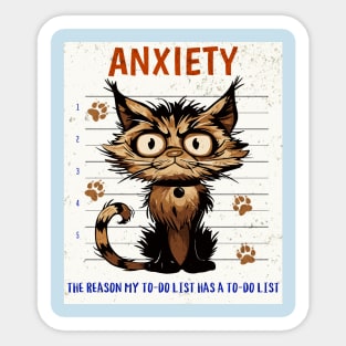 Anxiety, the reason my to-do list has a to-do list Sticker